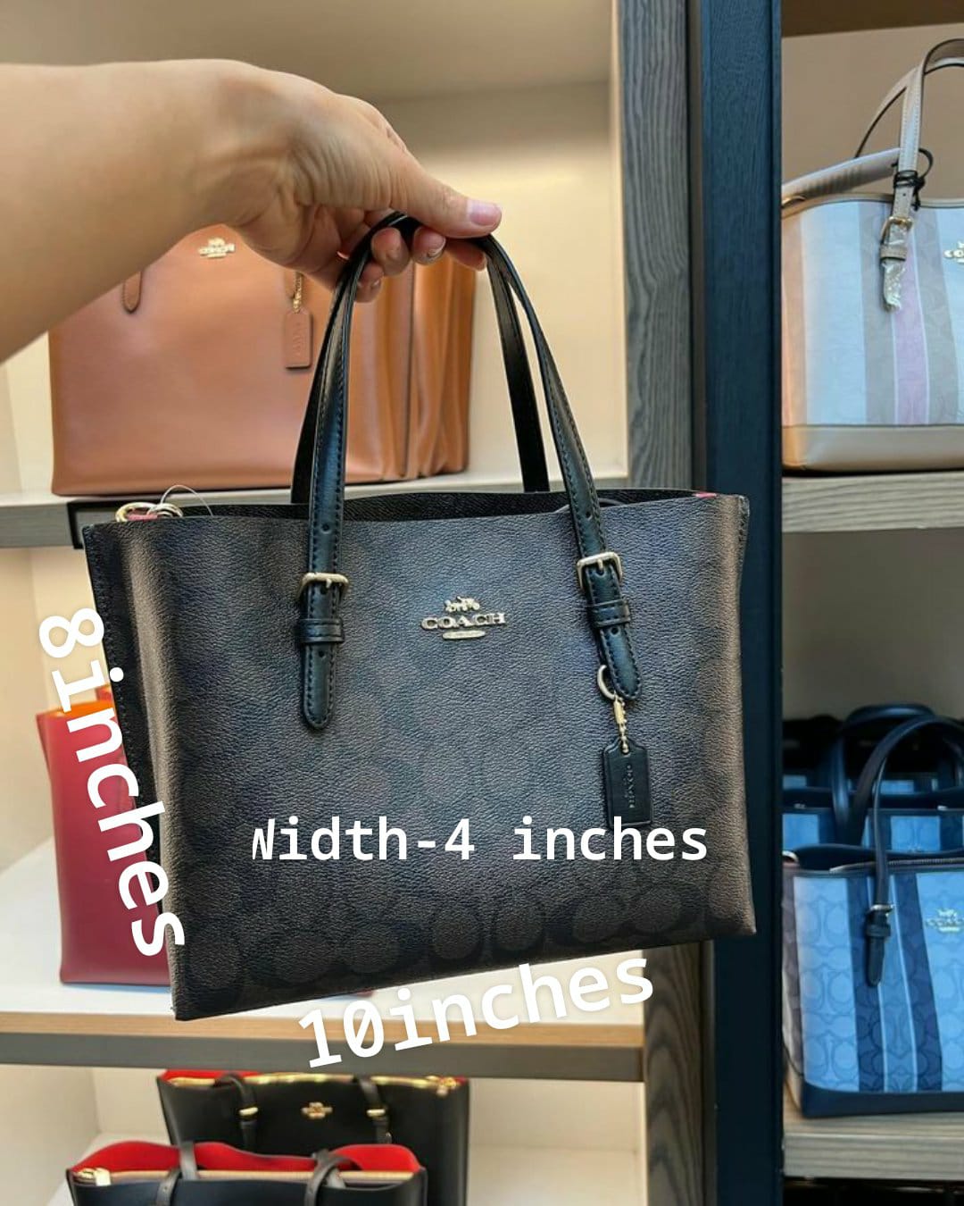 COch medium tote with long strap